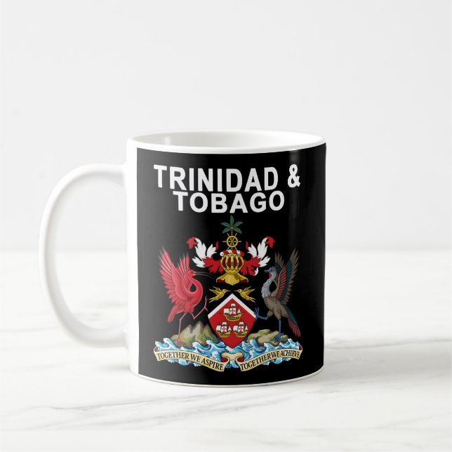 Trinidad und Tobago Emblem Kaffeetasse (Links)
