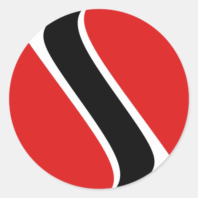 Trinidad und Tobago Fisheye Flag-Sticker Runder Aufkleber (Vorderseite)