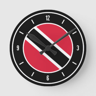 Trinidad und Tobago Flag Elegant Runde Wanduhr