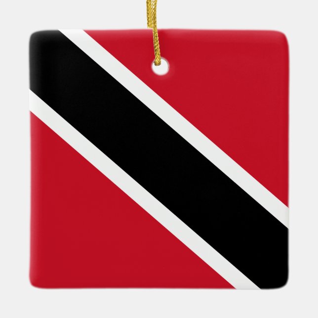 Trinidad und Tobago Flag Keramikornament (Vorderseite)