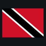 Trinidad und Tobago Flag Poster<br><div class="desc">Die Trinidad und Tobago Fahne ist ein diagonales Bicolor Triband. Die verwendeten Farben in der Flagge sind rot,  weiß,  schwarz. Der Anteil der Trinidad und Tobago Fahne beträgt 3:5. Die Flagge von Trinidad und Tobago wurde 1962 adoptiert.</div>