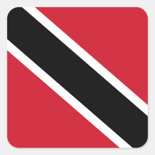 Trinidad und Tobago Flag Quadratischer Aufkleber