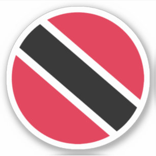 Trinidad und Tobago Flag Round Sticker