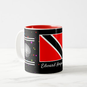 Trinidad und Tobago Flag & Steelpan (Ihr Name) Zweifarbige Tasse