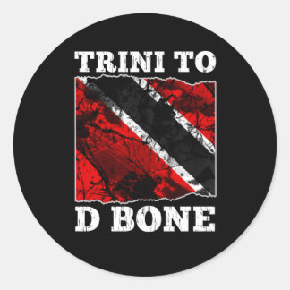 Trinidad und Tobago Flag - Trini to D Bone Runder Aufkleber