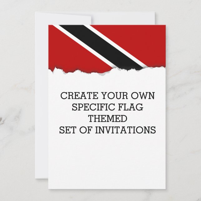 Trinidad und Tobago-Flagge Einladung (Vorderseite)