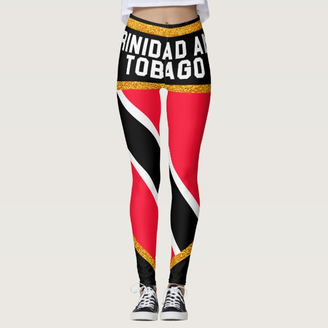 Trinidad und Tobago-Flagge Leggings (Vorderseite)
