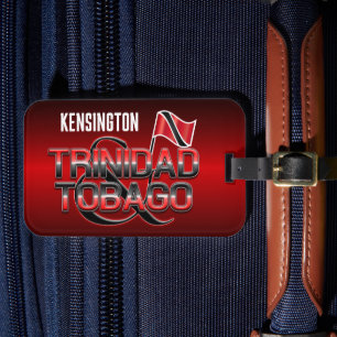 Trinidad und Tobago-Flagge mit Ihrem Namen Gepäckanhänger