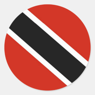 Trinidad und Tobago-Flagge Runder Aufkleber