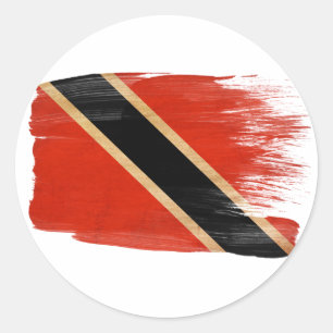 Trinidad und Tobago-Flagge Runder Aufkleber
