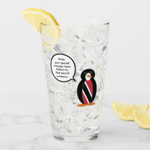 Trinidad und Tobago-Flagge Sprechende Ms. Pinguin Glas