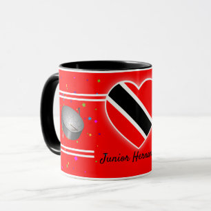 Trinidad und Tobago-Flagge & Steelpan (Ihr Name) Tasse