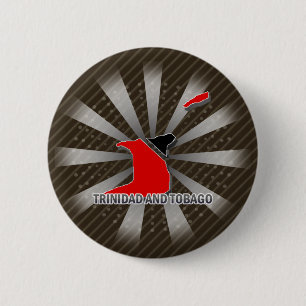 Trinidad und Tobago-Flaggen-Karte 2,0 Button
