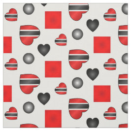 Trinidad und Tobago Herzenflagge auf Weiß Stoff