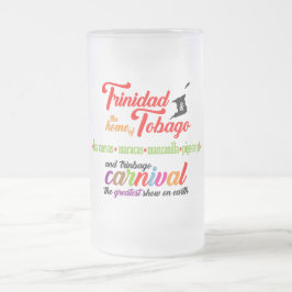 Trinidad und Tobago Karneval und Lieblingsstrände Mattglas Bierglas
