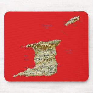 Trinidad und Tobago-Karte Mousepad