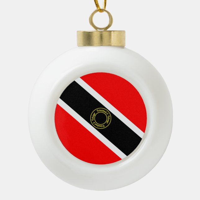 Trinidad und Tobago Keramik Kugel-Ornament (Vorderseite)