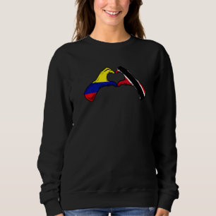 Trinidad und Tobago Kolumbien-Flagge Herz-Mix Heri Sweatshirt