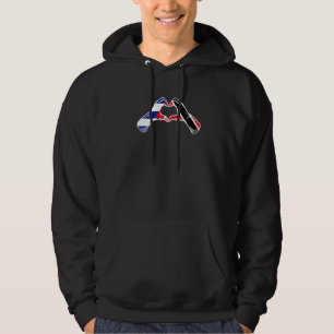 Trinidad und Tobago Kuba-Flagge Herz-Mix-Heritage Hoodie