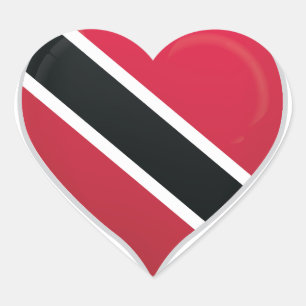 Trinidad und Tobago Liebe Flaggenaufkleber Herz-Aufkleber