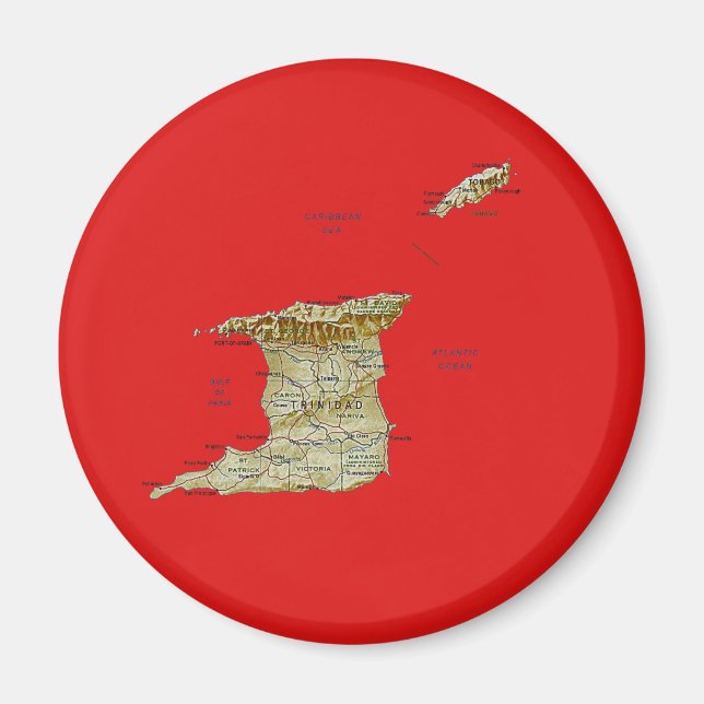 Trinidad und Tobago Map Magnet (Vorne)