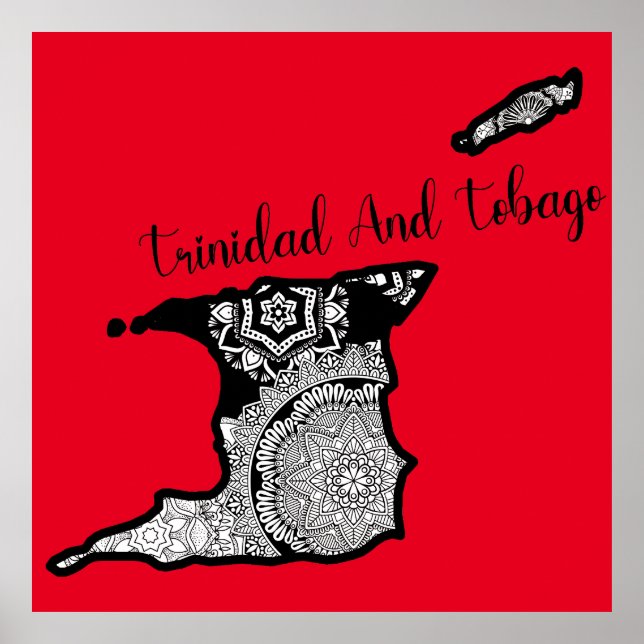 Trinidad und Tobago Map Poster (Vorne)