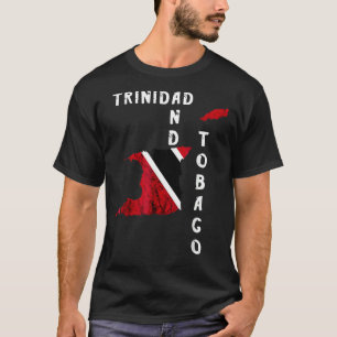 Trinidad und Tobago Map Pride Trinidadian Roots Fl T-Shirt
