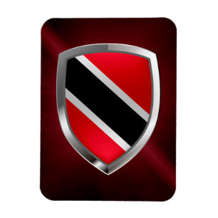 Trinidad und Tobago Metallic Emblem Magnet