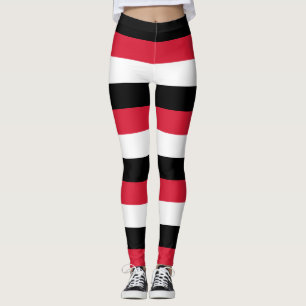 Trinidad und Tobago National Flag Colors Striping Leggings