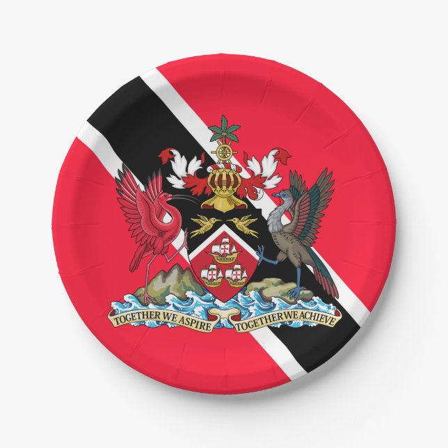 Trinidad und Tobago Pappteller (Vorderseite)