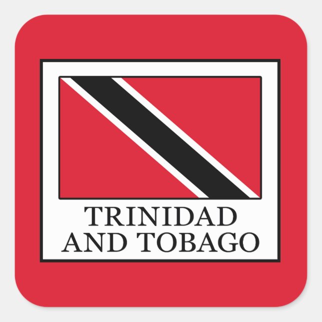 Trinidad und Tobago Quadratischer Aufkleber (Vorderseite)