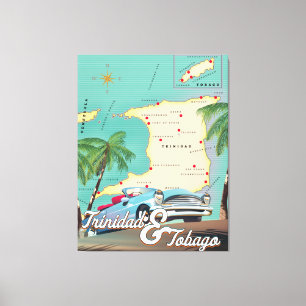 Trinidad und Tobago Reiseplakat Leinwanddruck