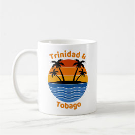 Trinidad und Tobago Retro Sunset Coffee Tasse