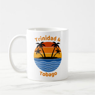 Trinidad und Tobago Retro Sunset Coffee Tasse