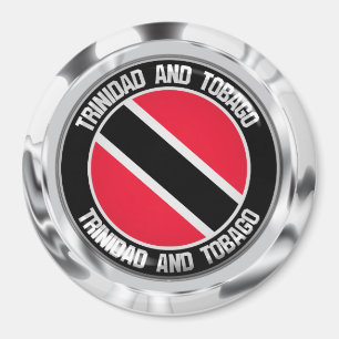 Trinidad und Tobago Round Emblem Magnet