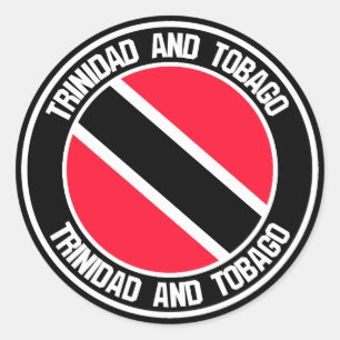 Trinidad und Tobago Round Emblem Runder Aufkleber