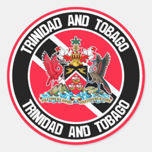 Trinidad und Tobago Round Emblem Runder Aufkleber