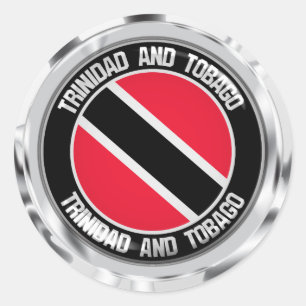 Trinidad und Tobago Round Emblem Runder Aufkleber