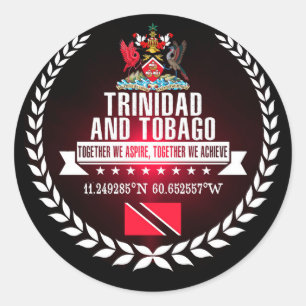 Trinidad und Tobago Runder Aufkleber