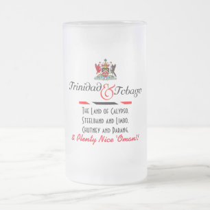Trinidad und Tobago Souvenir Mattglas Bierglas