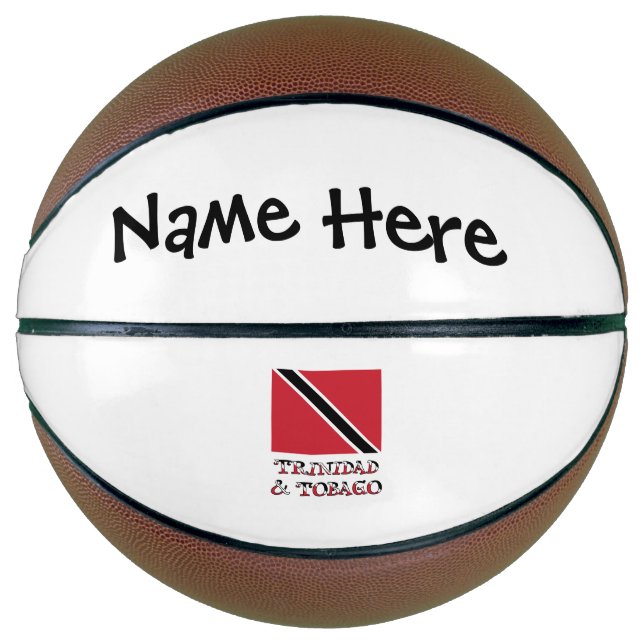 Trinidad und Tobago und Trinidadian mit Name Basketball (Vorderseite)