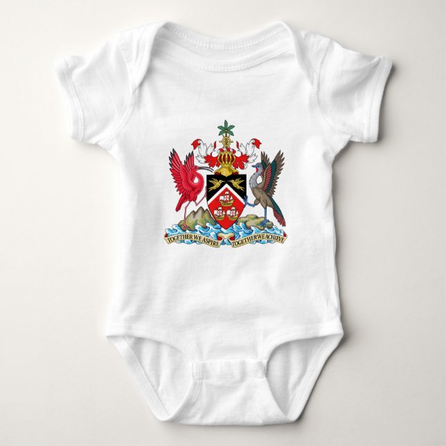 Trinidad und Tobago-Wappen Baby Strampler (Vorderseite)