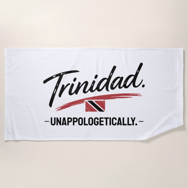 Trinidad Unverblümt Pride WEISS Strandtuch (Vorderseite)