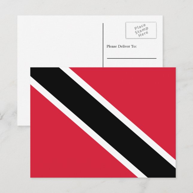 Trinidadians und Tobago Flag, Trinidad und Tobago Postkarte (Vorne/Hinten)