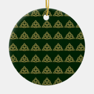 Trinitätsknoten grüne Ornamente