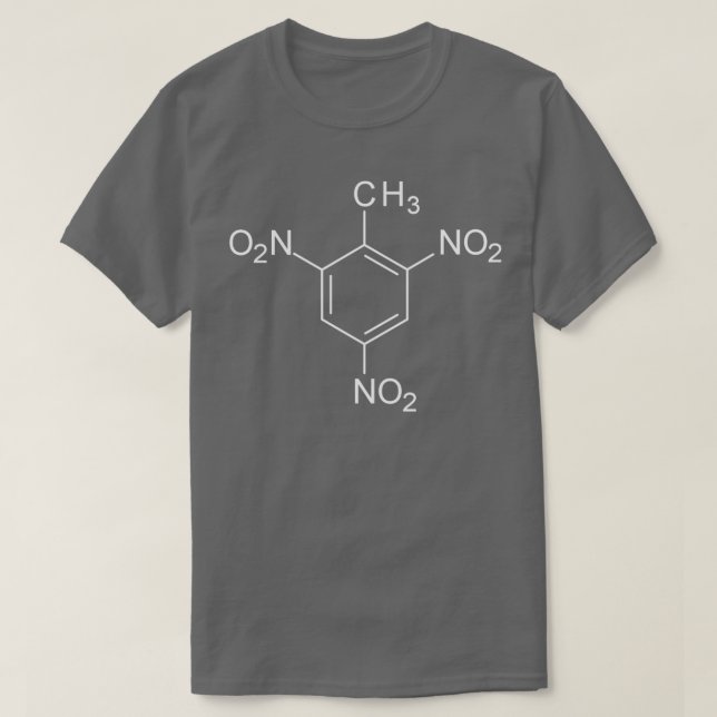Trinitrotoluene TNT Chemische Struktur T-Shirt (Design vorne)