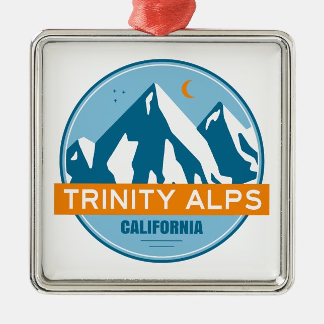 Trinity Alps Kalifornien Ornament Aus Metall (Vorne)