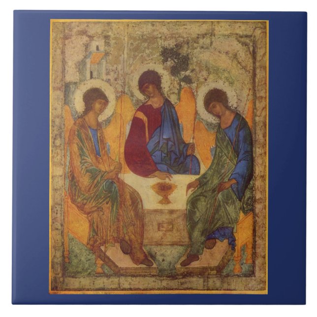 Trinity Angels auf der Mamre Keramik Tile Fliese (Vorderseite)