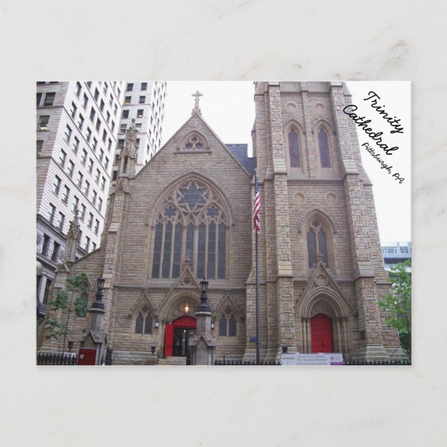 Trinity Cathedral in Downtown Pittsburgh, PA Postkarte (Vorderseite)