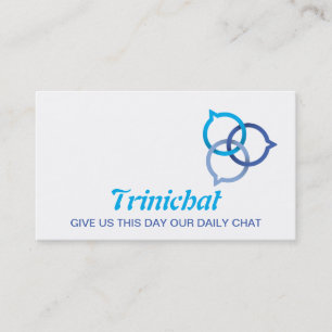 Trinity Chat Bubble-Logo (blau) Visitenkarte